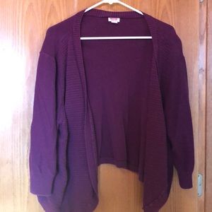 Plum Short Cardigan